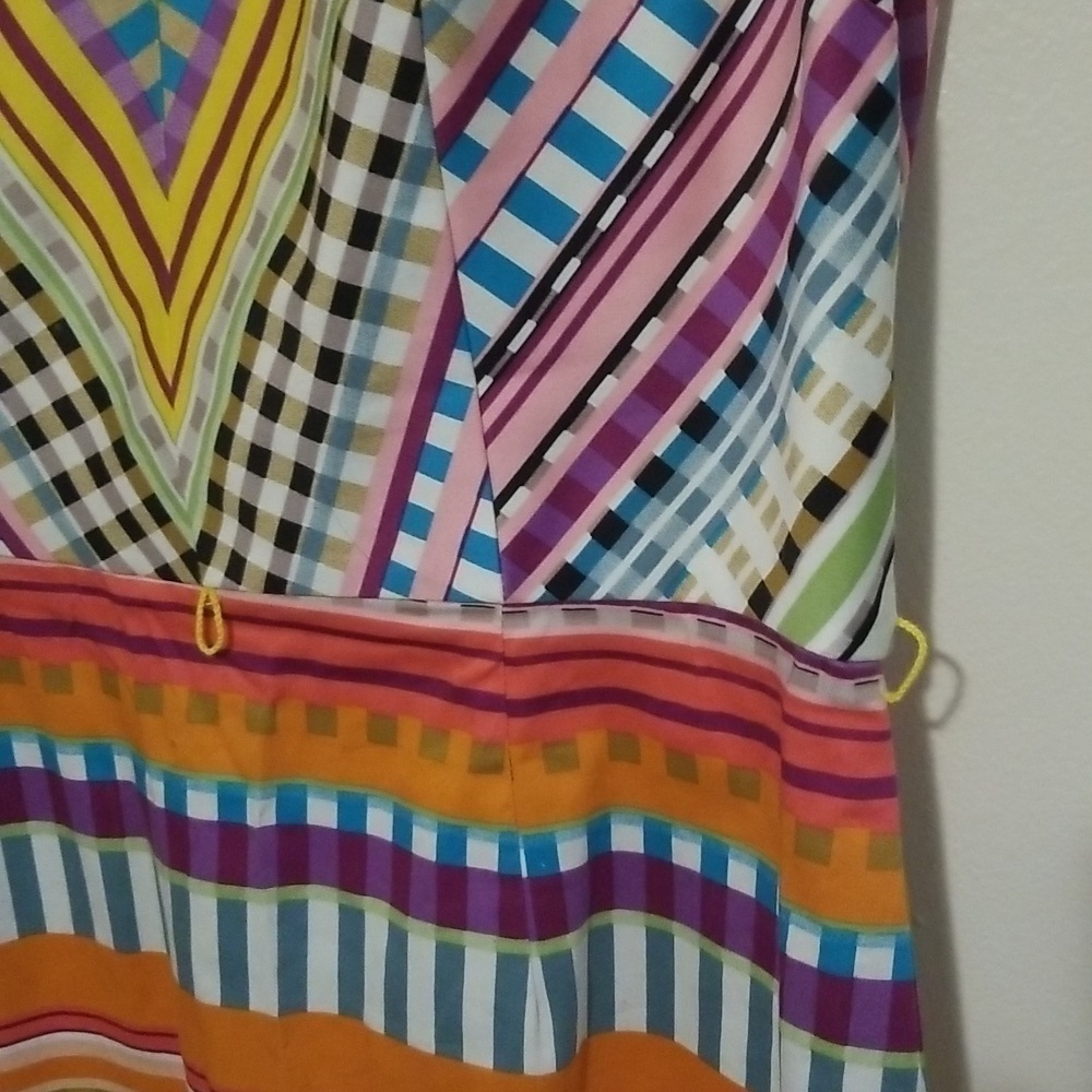 London Times Striped Sleeveless Dress Size 8 - Picture 3 of 9